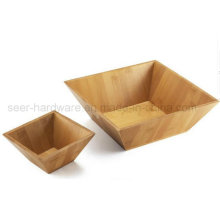 2PCS Set Square Shape Bamboo Salad Bowl (SE062)